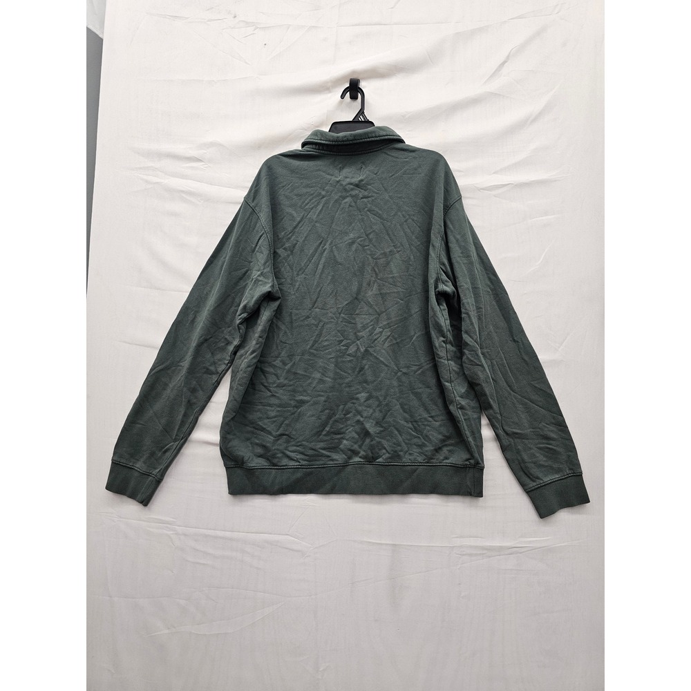 Goodfellow & Co Mens Vintage 1/4 Zip Pullover Green Cotton Casual Size XL - Picture 2 of 7